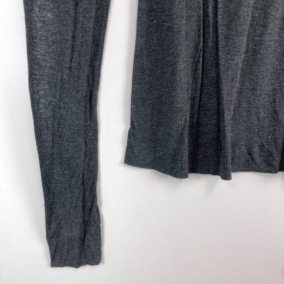 NWT Soft Joie (S) Warren Puff Sleeve Ruched Sleeve LS Shirt Gray - Picture 4 of 10